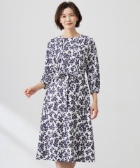 J.PRESS LADIES/【洗える】スパンフラワープリント  ワンピース/508018080