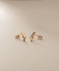 COCOSHNIK /K10ダイヤモンド トライアングルシェイプ スタッドピアス/508018258
