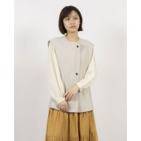 Anna Nicola/アンナニコラ Anna Nicola レース切替きれいめジレ ジップベスト/508019093