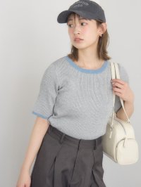RETRO GIRL/レトロガール RETRO GIRL 配色5分袖ラメNT/508019295