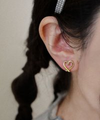styiro/スタイロ styiro 痛くなりにくい ハート メタルイヤリング シリコングリップ付き/508019359