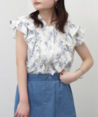 libelle more/リベル モア libelle more 花柄プリント合繊フリルブラウス/508019476