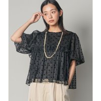 mili an deni/ミリアンデニ mili an deni フロッキードットバルーンスリーブフリルブラウス/508019585