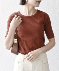 SHIPS any WOMEN/《一部追加予約》SHIPS any:〈洗濯機可能〉テレコ リブ ハーフスリーブ TEE/505183109