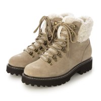 Hina Green Label/ヒナ グリーン レーベル Hina Green Label 厚底 本革 レースアップ ボア ショートブーツ/507885524