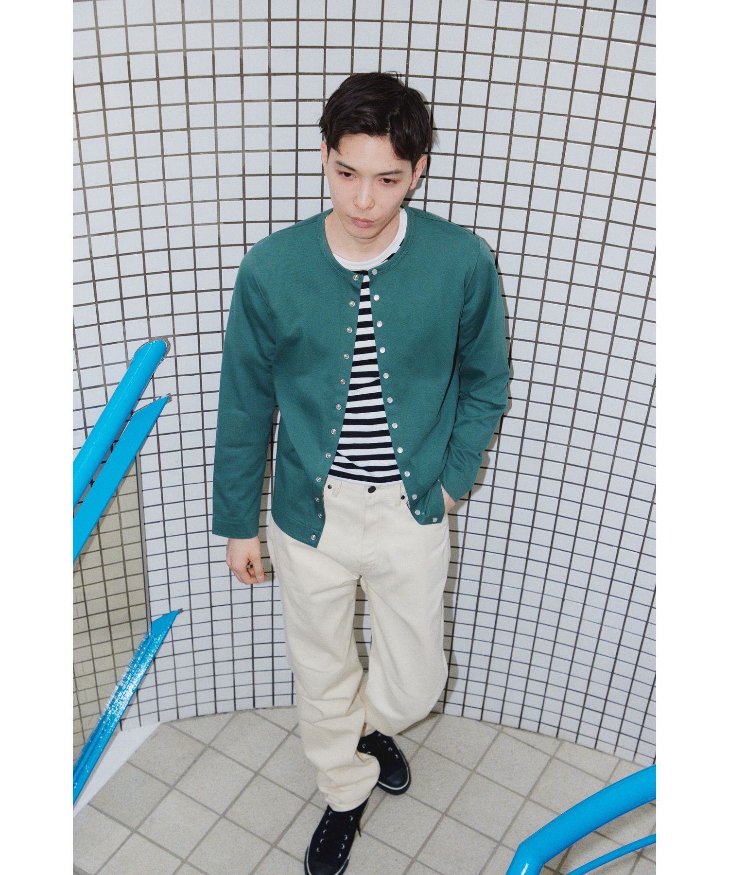 アニエスべー　agnes b. HOMME カーディガン M001 CARDIGAN カーディガンプレッション ｜agnès b. HOMME