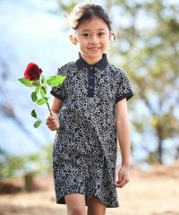 BeBe/【お揃い】ジオメトリックロゴ総柄ポロワンピース(90~150cm)/507983822