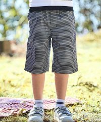 BeBe/【お揃い】先染めチェックネーム付きハーフパンツ(80~150cm)/507983840