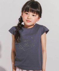 BeBe/ラインストーンハートロゴ天竺キャップスリーブTシャツ(100~160cm)/507983850