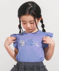 BeBe/オーロラスパンコールロゴフリル袖Tシャツ(100~160cm)/507983852
