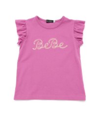 BeBe/オーロラスパンコールロゴフリル袖Tシャツ(100~160cm)/507983852