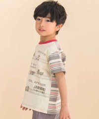 Noeil aime BeBe/ボーダー切り替え車プリント半袖Tシャツ(80~120cm)/508009334