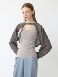 Aga/アーガ Aga 透かし編みニットボレロ/508020614