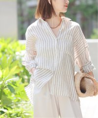 JOURNAL STANDARD relume/手洗い可 / No.66ストライプフレンチリネンシャツ/508021005