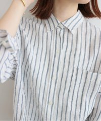 JOURNAL STANDARD relume/手洗い可 / No.66ストライプフレンチリネンシャツ/508021005