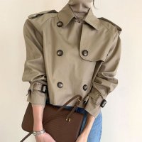 Forcement/フォースメント Forcement インナーとの相性抜群ショート丈トレンチコート/508021369