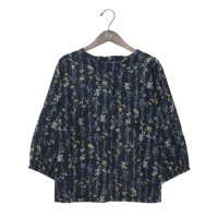 BRODIAEA/ブローディア BRODIAEA ボタニカル柄ブラウス 7分袖 総柄プルオーバー 【日本製】/508021450