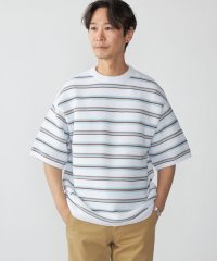 SHIPS MEN/SHIPS:〈手洗い可能〉Amossa(R) メッシュ ボーダー ニット Tシャツ/508021837