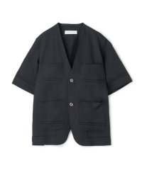 GALERIE VIE/リブコンビフレンチリネン ハーフスリーブジャケット/508022002