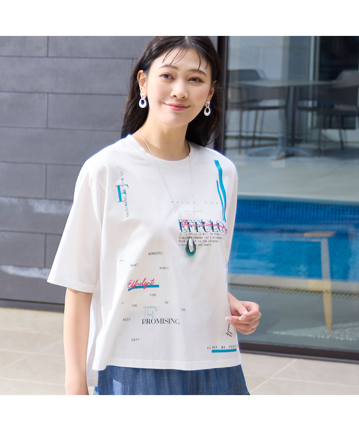 今季新作新品半額 ミゼール missel Lサイズ 刺繍キラキラTシャツ