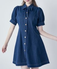 F.i.n.t/フィント F i.n.t 楽天ガールズアワード 【モデル着用商品】 【2サイズ展開】リボンタイ付きパフスリーブデニムワンピース【洗える】/508023081