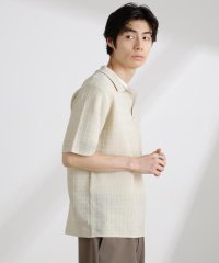 NANO universe/透かし編みスキッパーニット 半袖/507858641