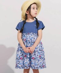 BeBe/【お揃い】ドビーフラワーガーデンプリント切り替えワンピース(90~150cm)/507983823