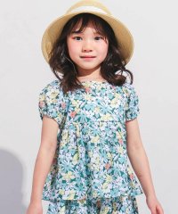 BeBe/【お揃い】ドビーフラワーガーデンプリントパフスリーブブラウス(100~140cm/507983831