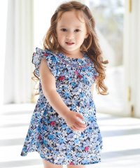 BeBe/【お揃い】ドビーフラワーガーデンプリントフリル襟ワンピース(80~90cm)/507983864