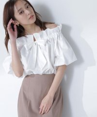 NATURAL BEAUTY BASIC/2wayリボンボウブラウス/508000661