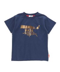 WASK/【接触冷感】WASKマーク箔プリント天竺Tシャツ(100~160cm)/508013032