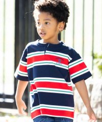 WASK/ヘンリーネックカノコマルチボーダーTシャツ(110~160cm)/508013035