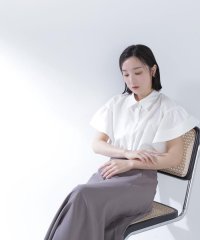 NATURAL BEAUTY BASIC/ステッチフリルスリーブシャツ/508013120