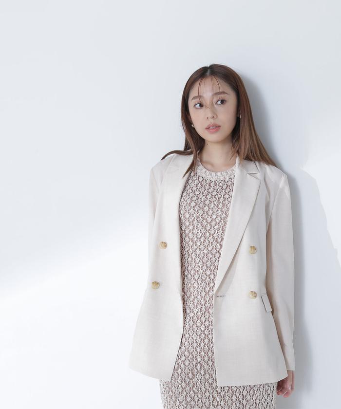 フォクシーブティック　ダブルフェイスジャケット　ベージュ　38 未使用に近い 極美品 FOXEY ジャケット ピンクベージュ 38