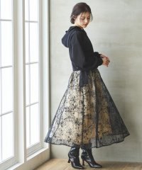 AND COUTURE/スパンコールフラワーチュールスカート/508020569