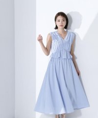 NATURAL BEAUTY BASIC/リボンギャザーサッカーワンピース/508020633