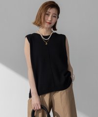 NIJYUSANKU（LARGE SIZE）/【洗える】ツイストデザイン ノースリーブ ニット/508023594