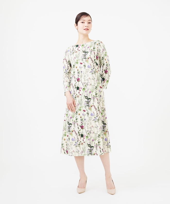 ELY コットン ジャージー プリント ドレス COTTON JERSEY DRESS｜HELIOPOLE｜HÉLIOPÔLE（エリオポール