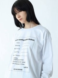 LASUD/ラシュッド LASUD タグプリントロングTシャツ/508024360