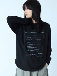 LASUD/ラシュッド LASUD タグプリントロングTシャツ/508024360