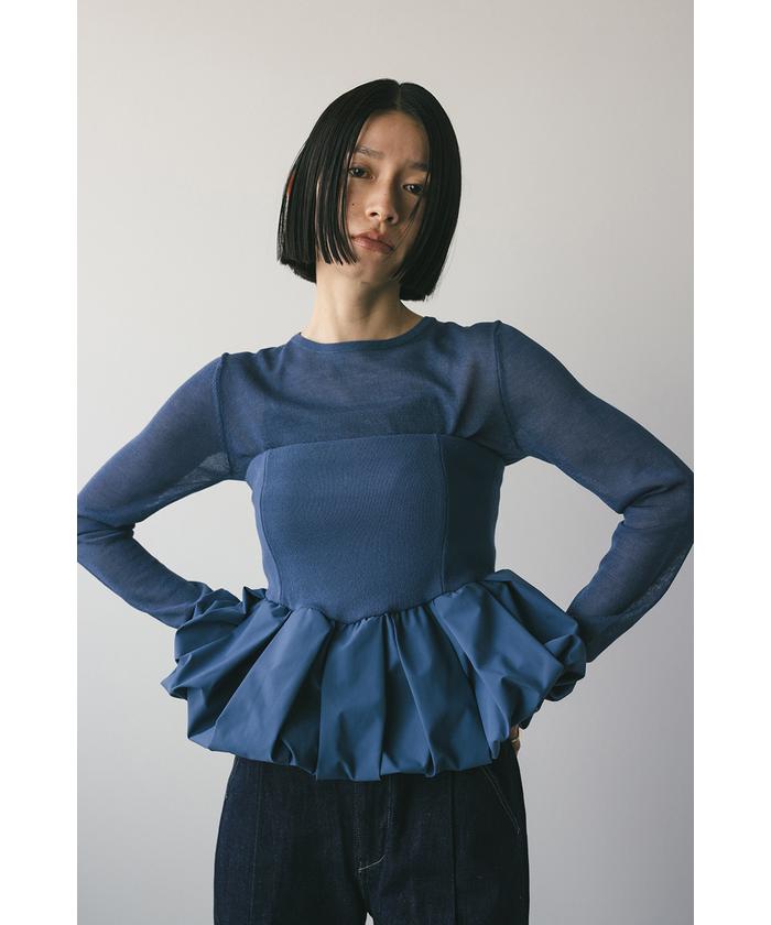 人気 ブランド 服をチェック - 最新トレンドファッション 2ピースペプラムビスチェニット(508024310) | スタイルミキサー トップス