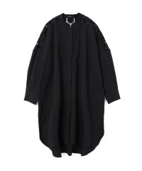 mizuiro ind/mizuiro ind レースミックススタンドカラーシャツワンピース/507956911