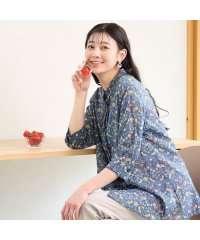 MISSEL/【洗える・綿100%】V＆A いちご泥棒柄 フリルシャツ/508026604