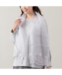 PISANO/リーフ＆フラワー刺繍シルクストール/508026869