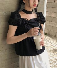 Jasmine Grandiflorum/ジャスミングランディフローラム Jasmine Grandiflorum 【Jasmine】チョーカーリボンパフブラウス/508027293