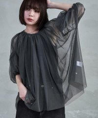 Fashion Letter/ファッションレター Fashion Letter チュールギャザー5分袖ブラウス/508027559
