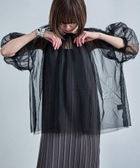 Fashion Letter/ファッションレター Fashion Letter チュールギャザー5分袖ブラウス/508027559