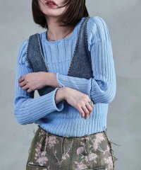 Fashion Letter/ファッションレター Fashion Letter リブ切り替え長袖カットソー/508027564
