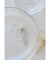 niana/ニアナ niana パールフラワーコーム 結婚式 二次会 お呼ばれ パーティー 浴衣 着物 和装 ヘアアクセサリー かんざし 水引き ヘアピン シルバー ゴール/508027570
