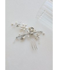 niana/ニアナ niana パールメタルフラワーコーム 結婚式 二次会 お呼ばれ パーティー 浴衣 着物 和装 ヘアアクセサリー かんざし ヘアピン シルバー ゴールド/508027571